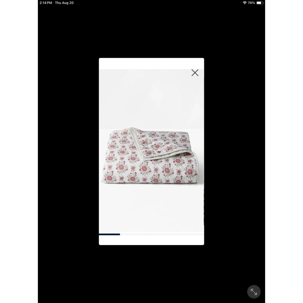 Lauren Ralph Lauren Maren King Quilt Floral Red Cream Striped Reverse 92x108 NEW